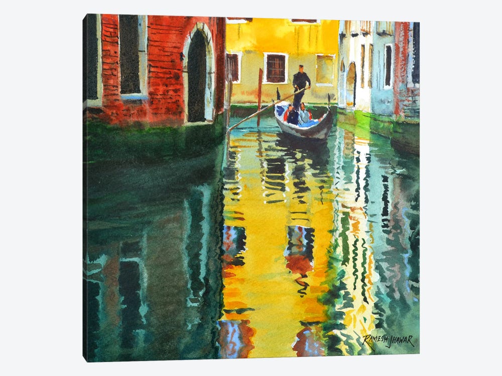 Colors Of Venice by Ramesh Jhawar 1-piece Canvas Art Print