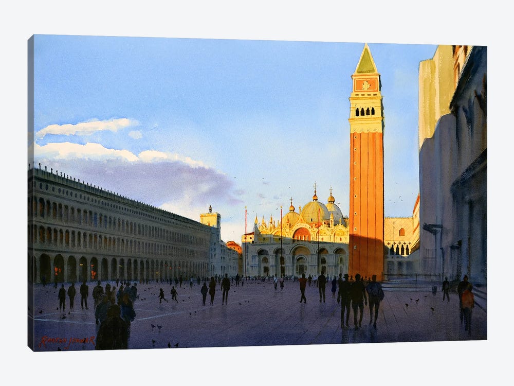 Fleeting Light, Piazza San Marco, Venice by Ramesh Jhawar 1-piece Canvas Artwork