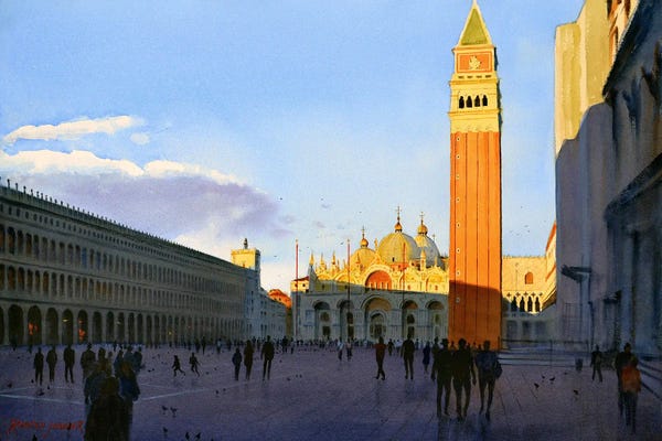 Ramesh Jhawar: Fleeting Light, Piazza San Marco, Venice by Ramesh Jhawar