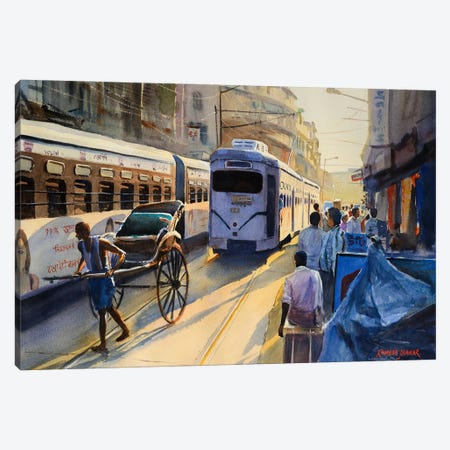 Late Afternoon Rush Hour Canvas Print #RHJ24} by Ramesh Jhawar Canvas Art Print