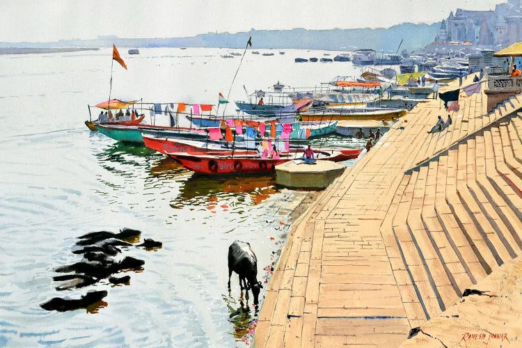 Lazy Noon, Varanasi by Ramesh Jhawar wall art