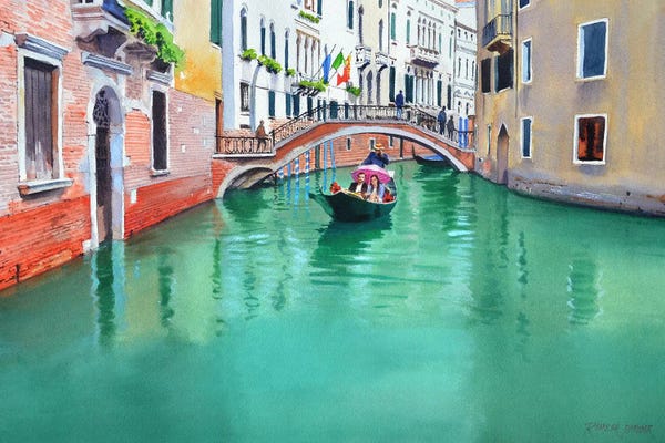 Artistic Travels: A Romantic Gondola Ride by Ramesh Jhawar