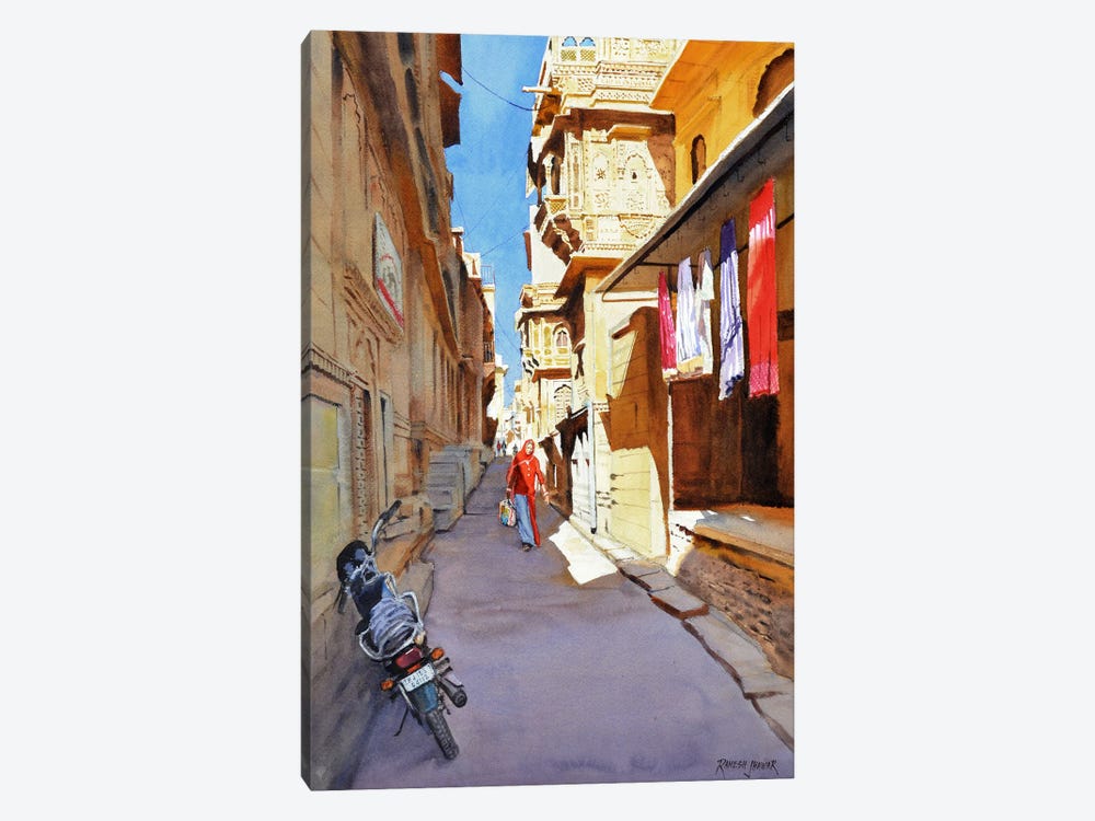 Return From The Market by Ramesh Jhawar 1-piece Art Print