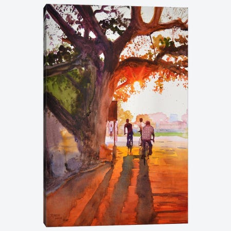 Sunset Riders Canvas Print #RHJ36} by Ramesh Jhawar Canvas Art