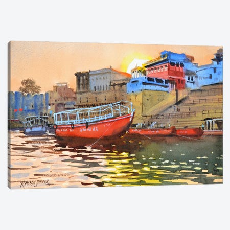Sunset Shimmer Canvas Print #RHJ37} by Ramesh Jhawar Canvas Artwork