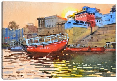 Sunset Shimmer Canvas Art Print - Ramesh Jhawar