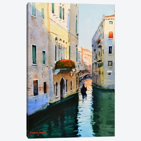 Venice Morning Canvas Print #RHJ46} by Ramesh Jhawar Canvas Art Print