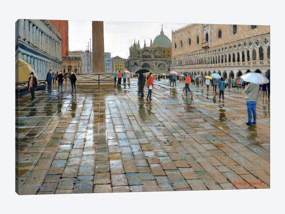 Wet Pavement, San Marco, Venice by Ramesh Jhawar 1-piece Art Print