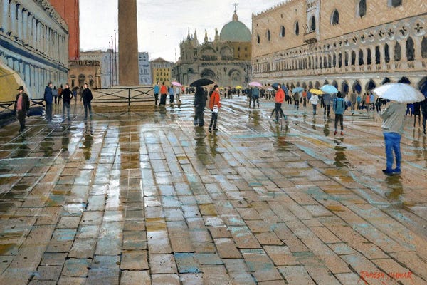 Ramesh Jhawar: Wet Pavement, San Marco, Venice by Ramesh Jhawar