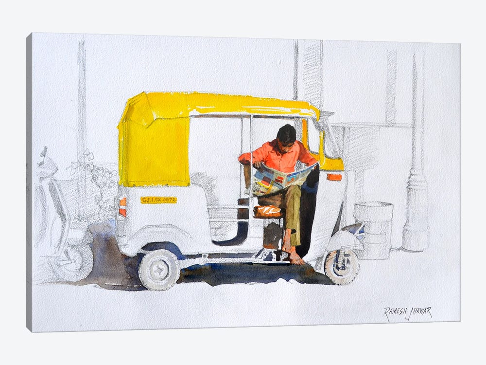 Catching Up by Ramesh Jhawar 1-piece Canvas Print