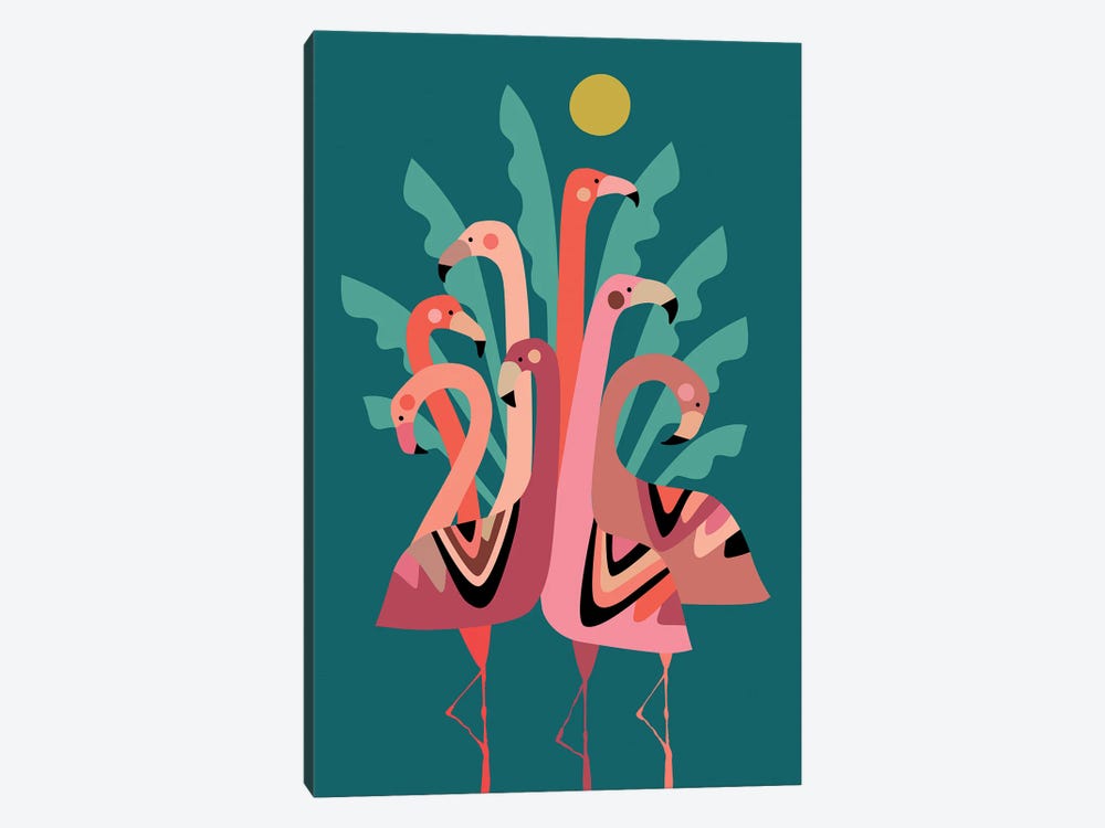 Flamingos by Rachel Lee 1-piece Canvas Art Print