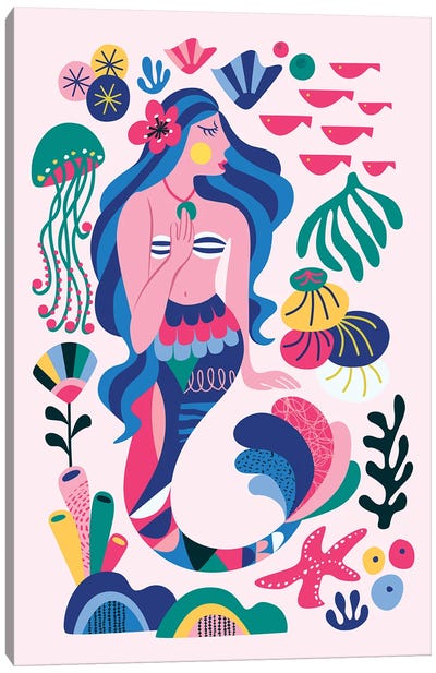 Mermaid Canvas Art Print - Rachel Lee