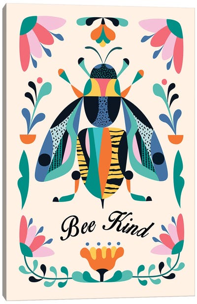 Bee Kind Canvas Art Print - Rachel Lee