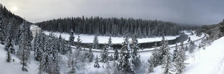 "Sunrise Over Foggy Clouds" - Morant's Curve, Bow Valley Parkway, Banff National Park, Alberta Canada