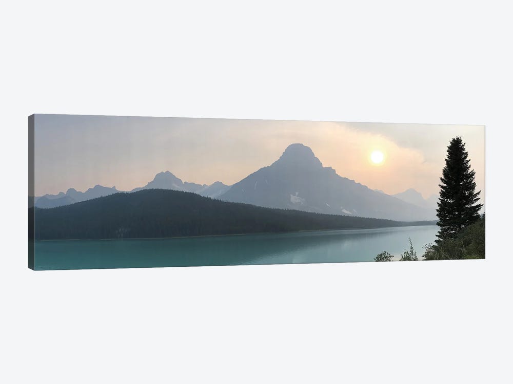 Sunset Over Waterfowl Lakes - Seen From The Icefields Parkway (Hwy 93), Banff National Park, Alberta, Canada by Ramona Heiner 1-piece Canvas Art Print