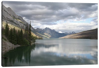 Medicine Lake - Jasper National Park, Alberta, Canada Canvas Art Print