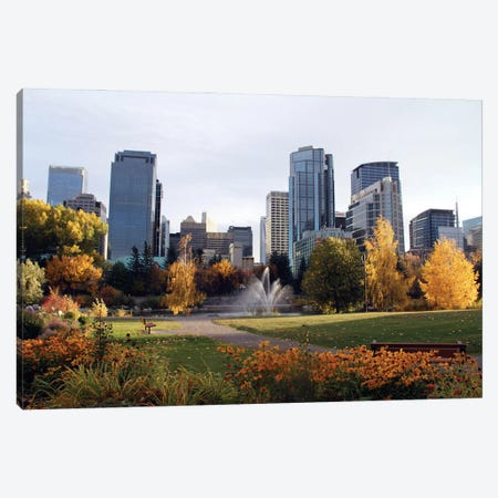 Cityscape Of Calgary From Within The Prince's Island Park - Calgary, Alberta, Canada Canvas Print #RHR120} by Ramona Heiner Canvas Print