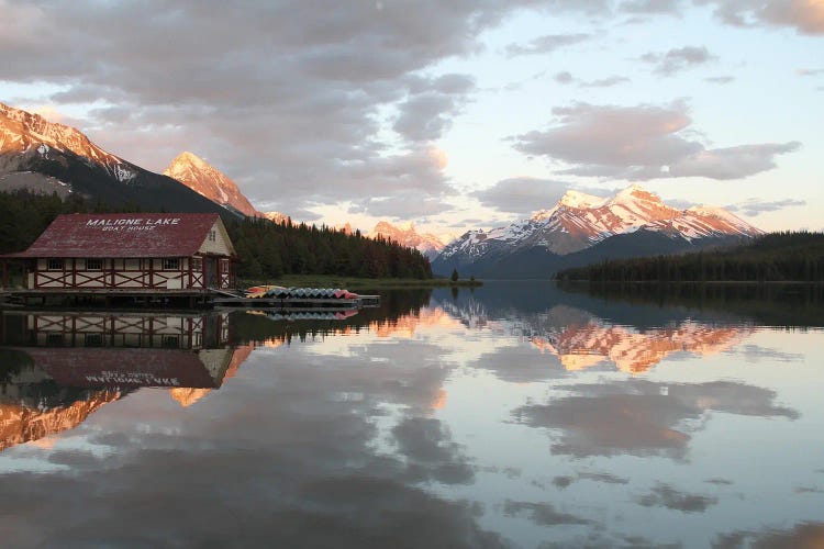 "Sunset" - The Boathouse - Maligne Lake - Jasper National Park, Alberta, Canada