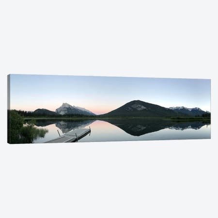 "Alpenglow After Sunset"-Vermilion Lakes, Banff, Banff National Park, Ab, Canada. Canvas Print #RHR137} by Ramona Heiner Art Print