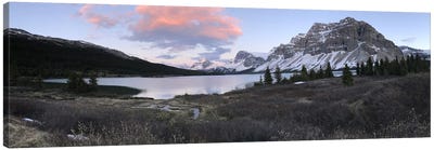 "Orange Clouds" Sunset Over Bow Lake - Banff National Park, Alberta, Canada. Canvas Art Print - Art by Native American & Indigenous Artists