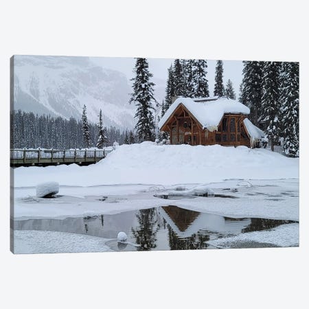 "A Snowy Winter Morning"- Emerald Lake, Field, Yoho National Park, B.C., Canada Canvas Print #RHR139} by Ramona Heiner Canvas Art