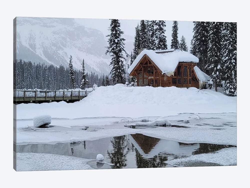 "A Snowy Winter Morning"- Emerald Lake, Field, Yoho National Park, B.C., Canada by Ramona Heiner 1-piece Canvas Art