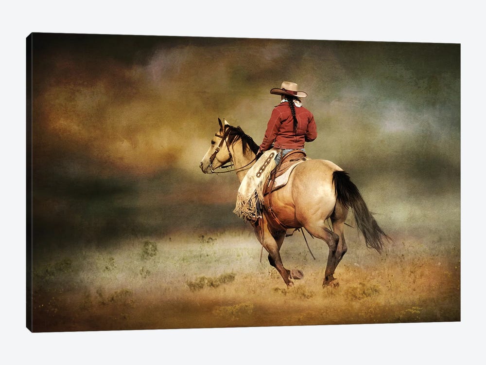 Running Horse by Rhonda Thompson 1-piece Canvas Print