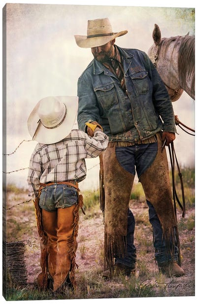 A Job Well Done Canvas Art Print - Cowboy & Cowgirl Art