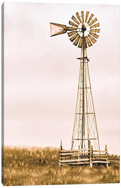 The Windmill Canvas Art Print - Watermill & Windmill Art