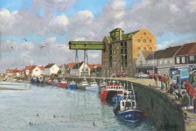 Crabbing - Wells-Next-The-Sea, Norfolk by Richard Harpum canvas print