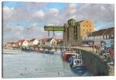 Crabbing - Wells-Next-The-Sea, Norfolk Canvas Art Print - Richard Harpum