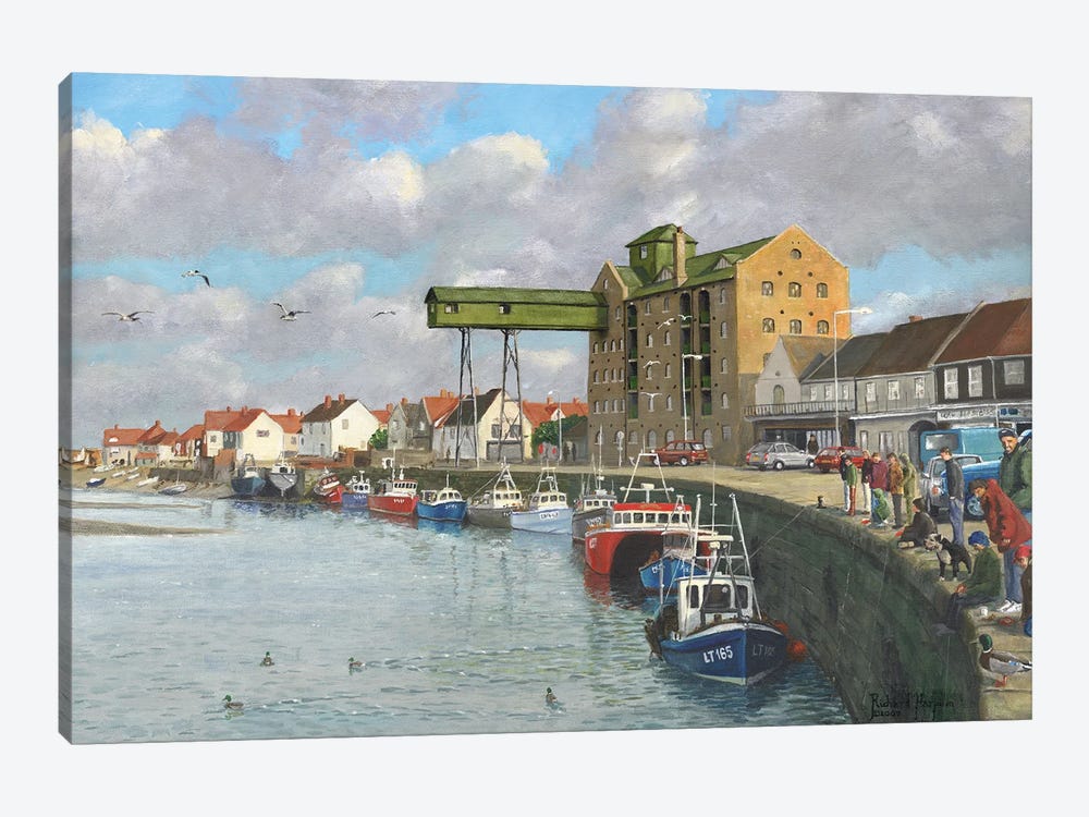 Crabbing - Wells-Next-The-Sea, Norfolk by Richard Harpum 1-piece Canvas Art Print