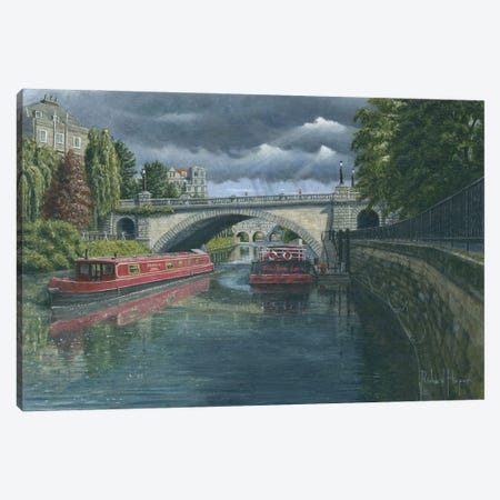 Escaping The Storm - North Parade Bridge, Bath, England Canvas Print #RHU14} by Richard Harpum Canvas Print
