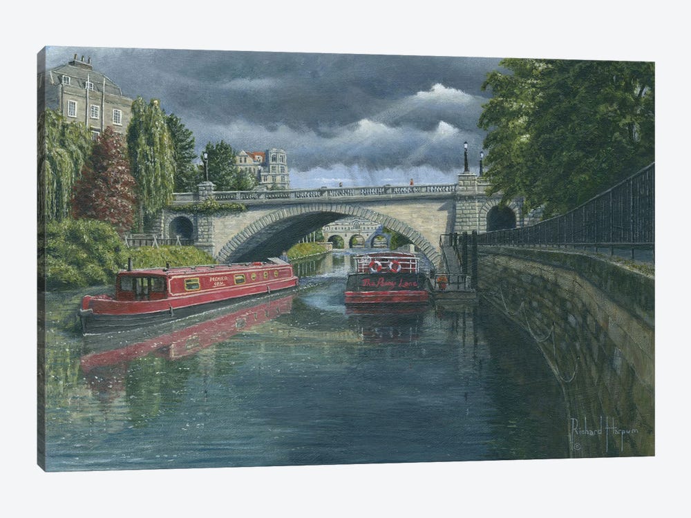 Escaping The Storm - North Parade Bridge, Bath, England by Richard Harpum 1-piece Canvas Artwork