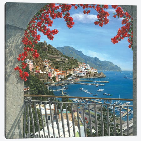 Amalfi Vista Canvas Print #RHU1} by Richard Harpum Art Print