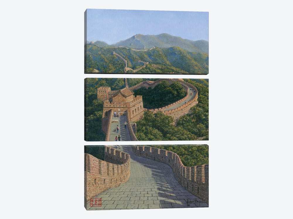 Great Wall Of China - Mutianyu Section by Richard Harpum 3-piece Canvas Artwork