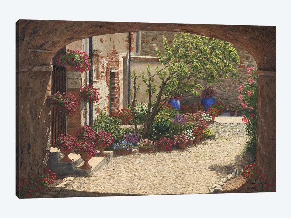 Hidden Garden - Villa Di Camigliano, Tuscany, Italy by Richard Harpum 1-piece Canvas Art Print
