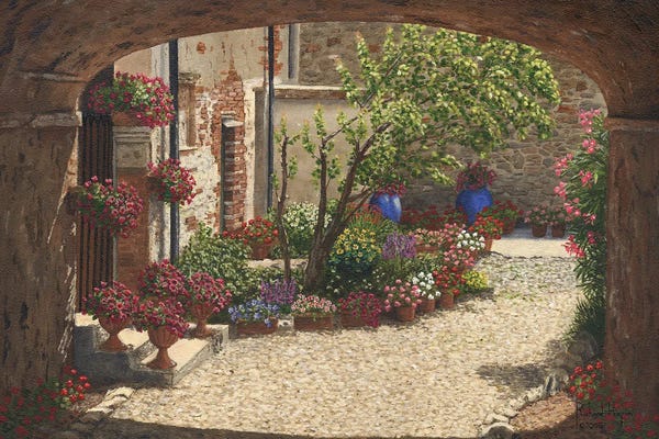 Photorealism: Hidden Garden - Villa Di Camigliano, Tuscany, Italy by Richard Harpum