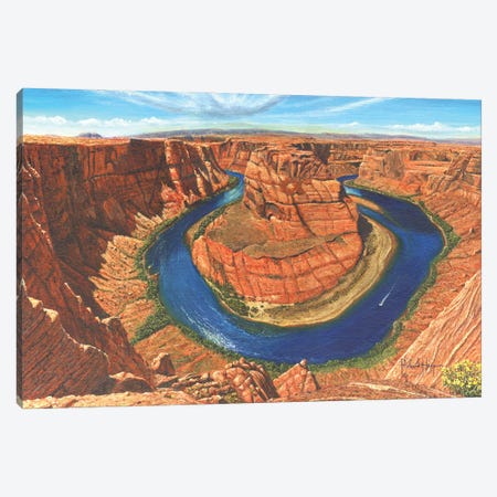 Horseshoe Bend, Colorado River, Arizona Canvas Print #RHU25} by Richard Harpum Canvas Art