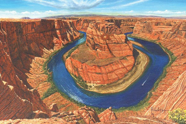 Artistic Travels: Horseshoe Bend, Colorado River, Arizona by Richard Harpum