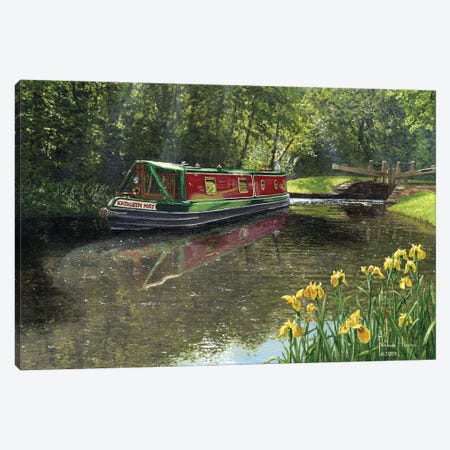 Kathleen May, Chesterfield Canal, Nottinghamshire Canvas Print #RHU29} by Richard Harpum Canvas Print