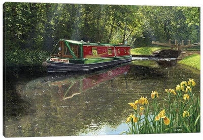 Kathleen May, Chesterfield Canal, Nottinghamshire Canvas Art Print - Richard Harpum