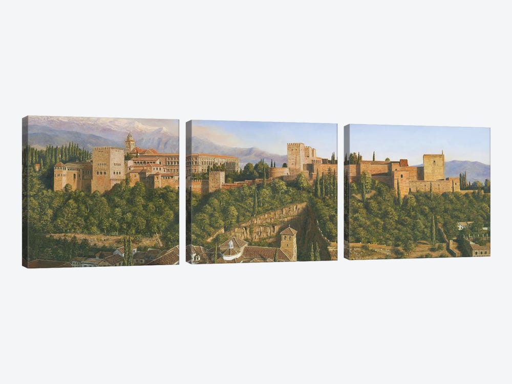 La Alhambra, Granada, Spain by Richard Harpum 3-piece Canvas Art