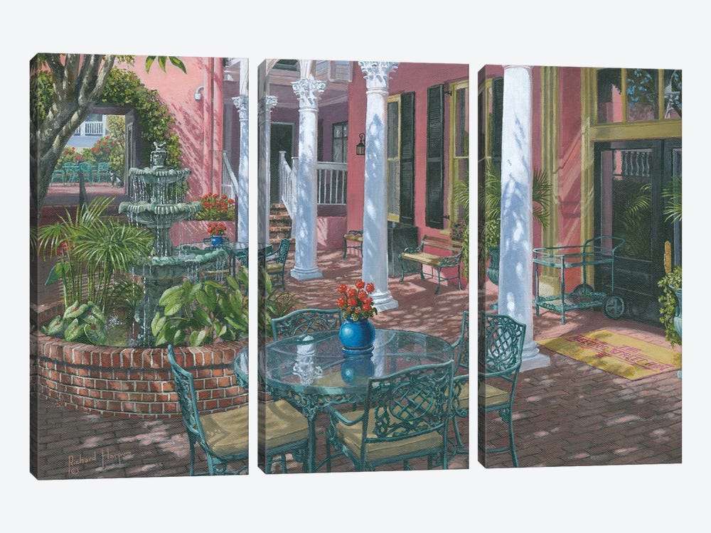 Meeting Street Inn, Charleston, South Carolina by Richard Harpum 3-piece Canvas Print