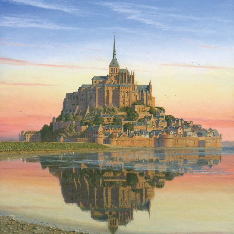 Mont Saint Michel Morn, France