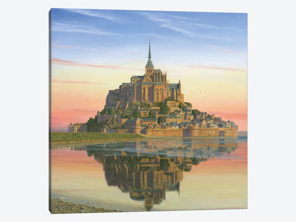 Mont Saint Michel Morn, France by Richard Harpum 1-piece Canvas Print
