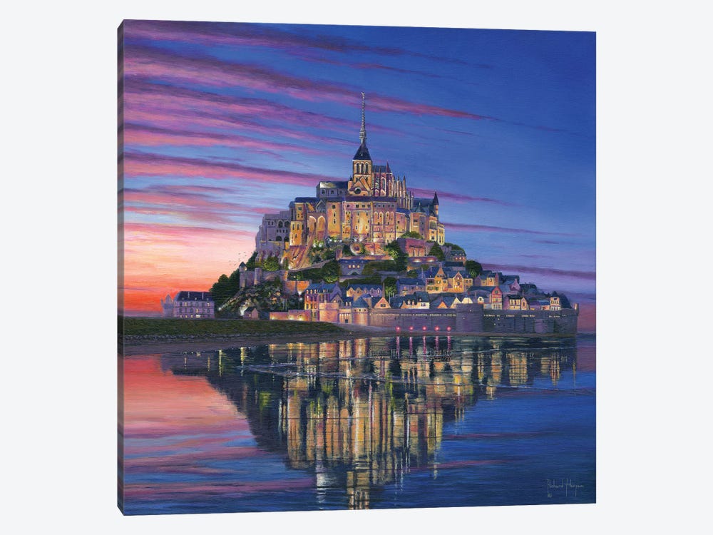 Mont Saint Michel Soir, France by Richard Harpum 1-piece Canvas Art