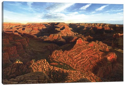 The Grand Canyon From South Kaibab Trail Canvas Art Print - Grand Canyon National Park Art