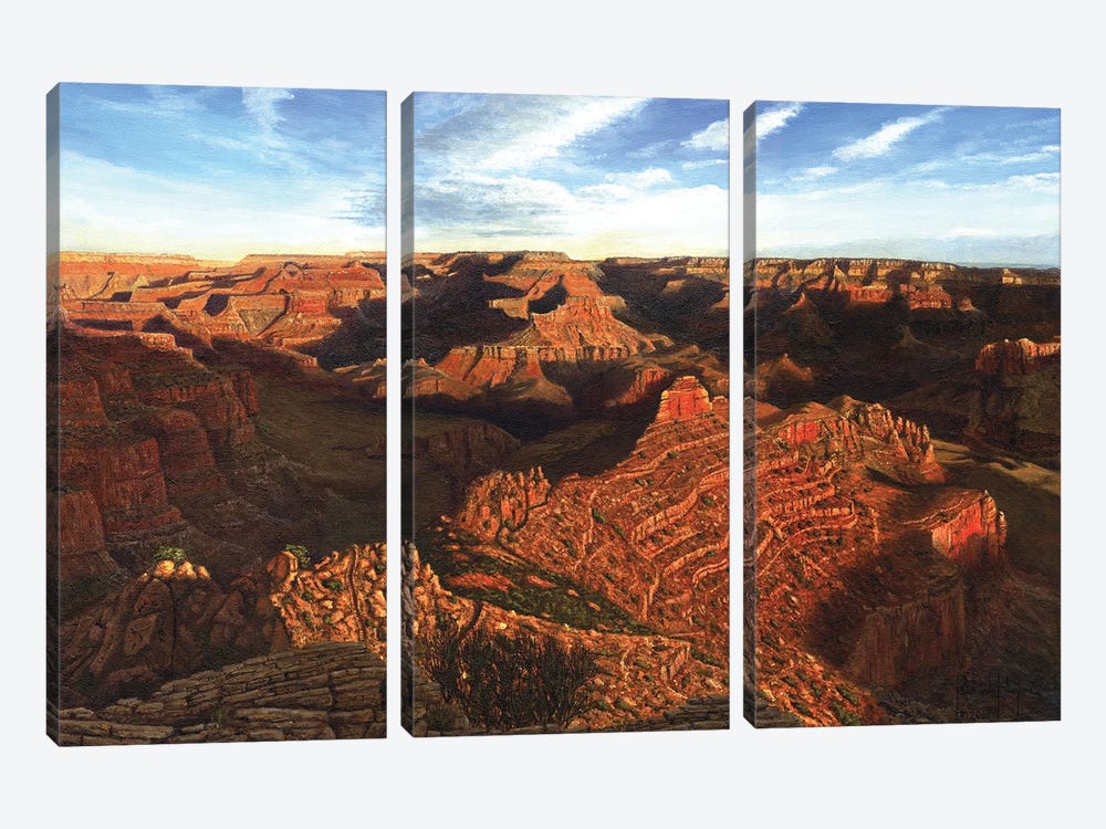 The Grand Canyon From South Kaibab Trail by Richard Harpum 3-piece Canvas Wall Art