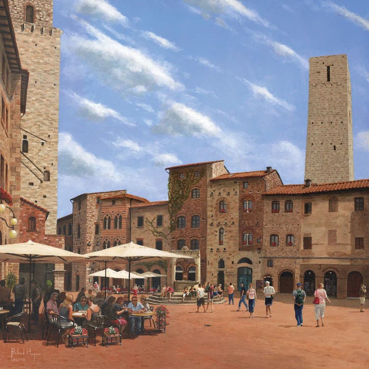 Piazza Della Cisterna, San Gimignano, Tuscany, Italy